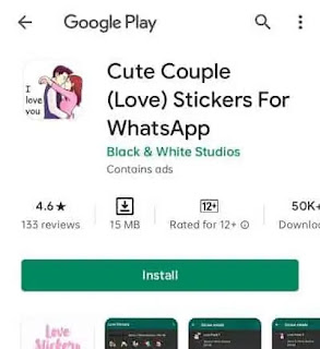 Cute Couple Sticker For Whatsapp