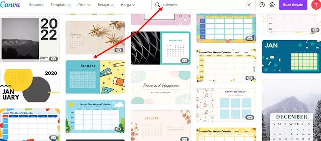 cara membuat kalender di Canva-1