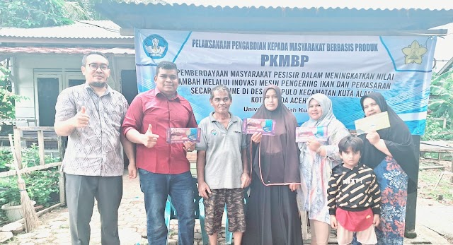 Dosen USK Lakukan Pemberdayaan Masyarakat Pesisir  Dengan Inovasi Mesin Pengering Ikan