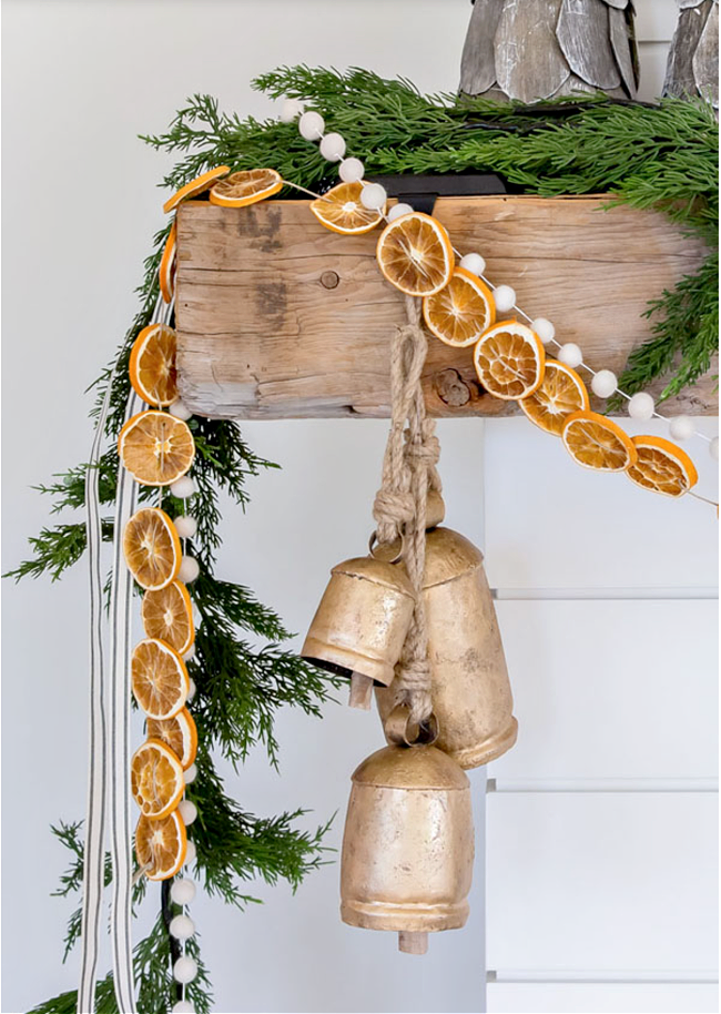 DIY dried orange garland