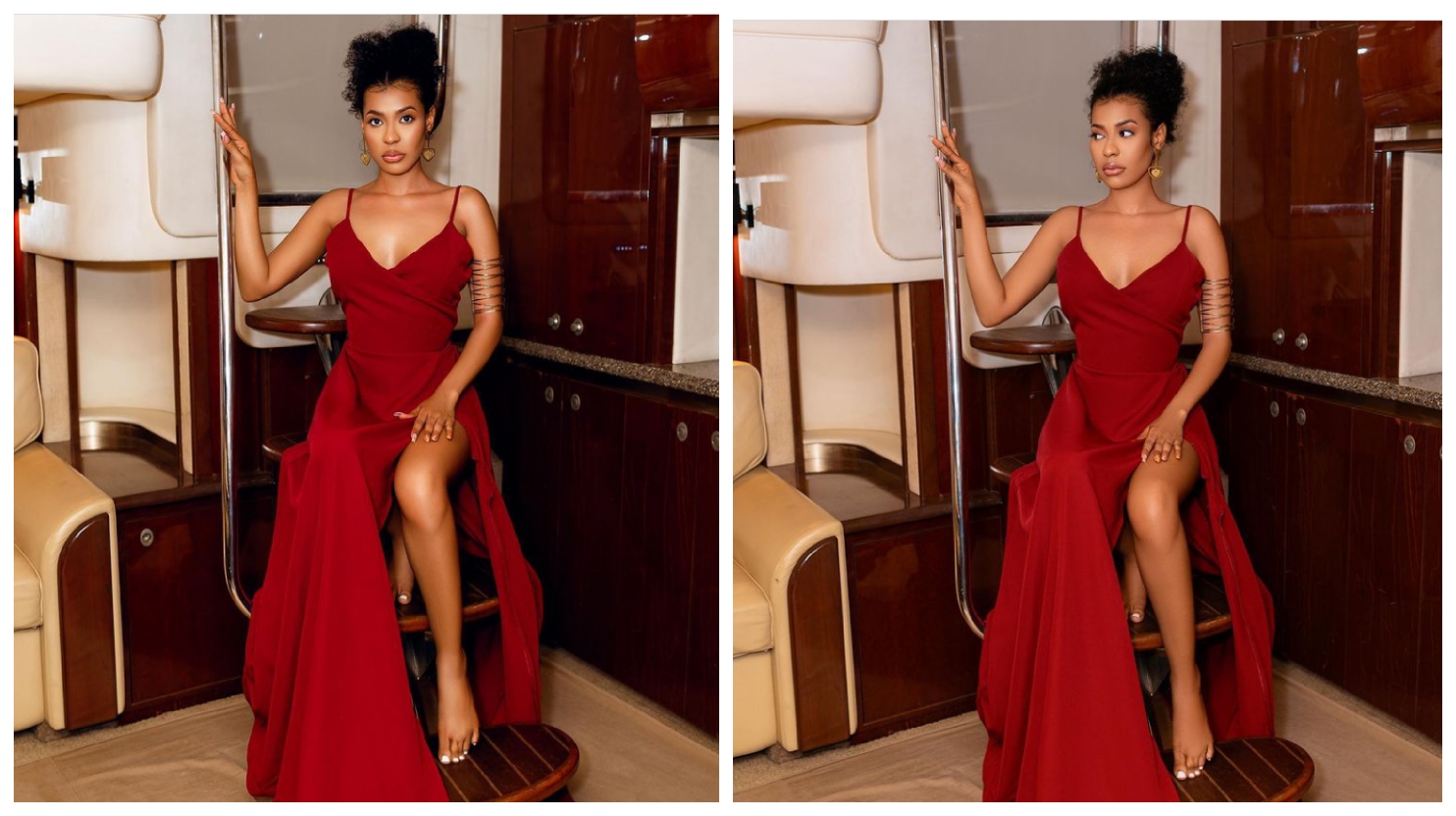 "A Queen I stand" - reactions as Nini steps out in lovely red gown (See photo)