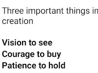 Three important things in wealth creation 