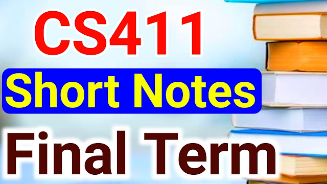 CS411 Notes For Final Term