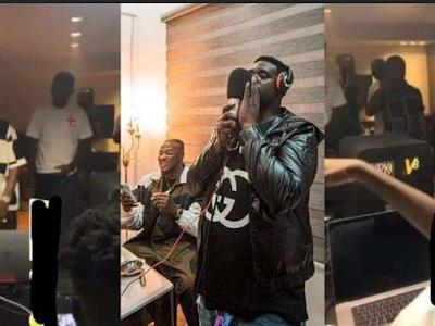 “Drop It Now” – Nigerians React To Video Of Olamide, Wizkid, And Wande Coal Spotted In The Studio Recording Together