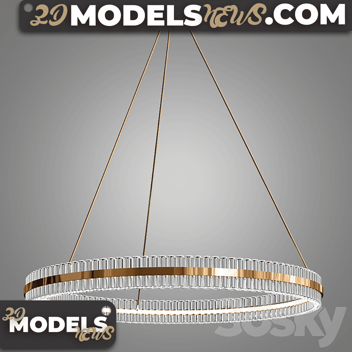 Kash Curve Baguette Chandelier Model 1