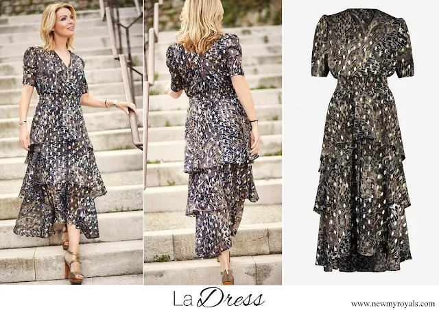 Crown Princess Amalia wore LaDress Naomi Chiffon crepe maxi dress