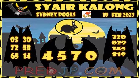 Prediksi Sydney Kalong Keramat Sabtu 18-Feb-2023