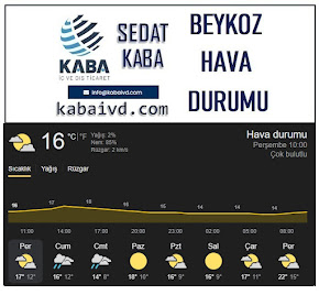 1 HAFTALIK BEYKOZ HAVA DURUMU