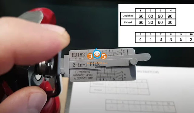 Decode HU162T 10 Cuts with Lishi 6