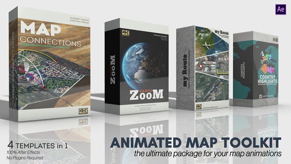 Videohive Animated Map Toolkit 30616266