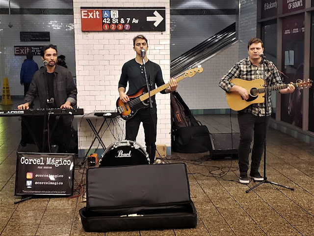 Corcel Magico at the Times Square subway station on February 3