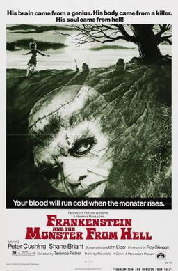 Frankenstein and the Monster from Hell poster.