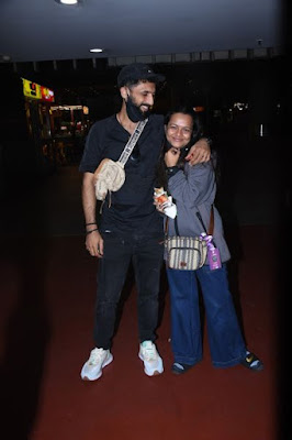 Punit Pathak snapped with Nidhi Moony Singh at Airport