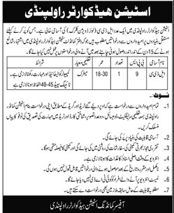 Station Headquarter Rawalpindi Jobs 2022