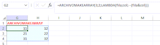 Funciones LAMBDA: REDUCE, MAP, SCAN, BYCOL, BYROW