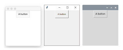el mismo widget en diferentes sistemas operativos.