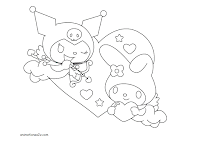 Kuromi and My Melody hearts