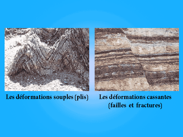 les types de déformations tectoniques