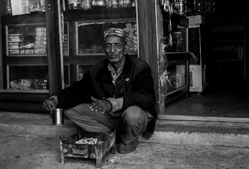 Himachali old man in Manali