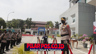 Kapolresta Tangerang Cek Personel BKO Pengamanan Pilkades Serentak di Lebak