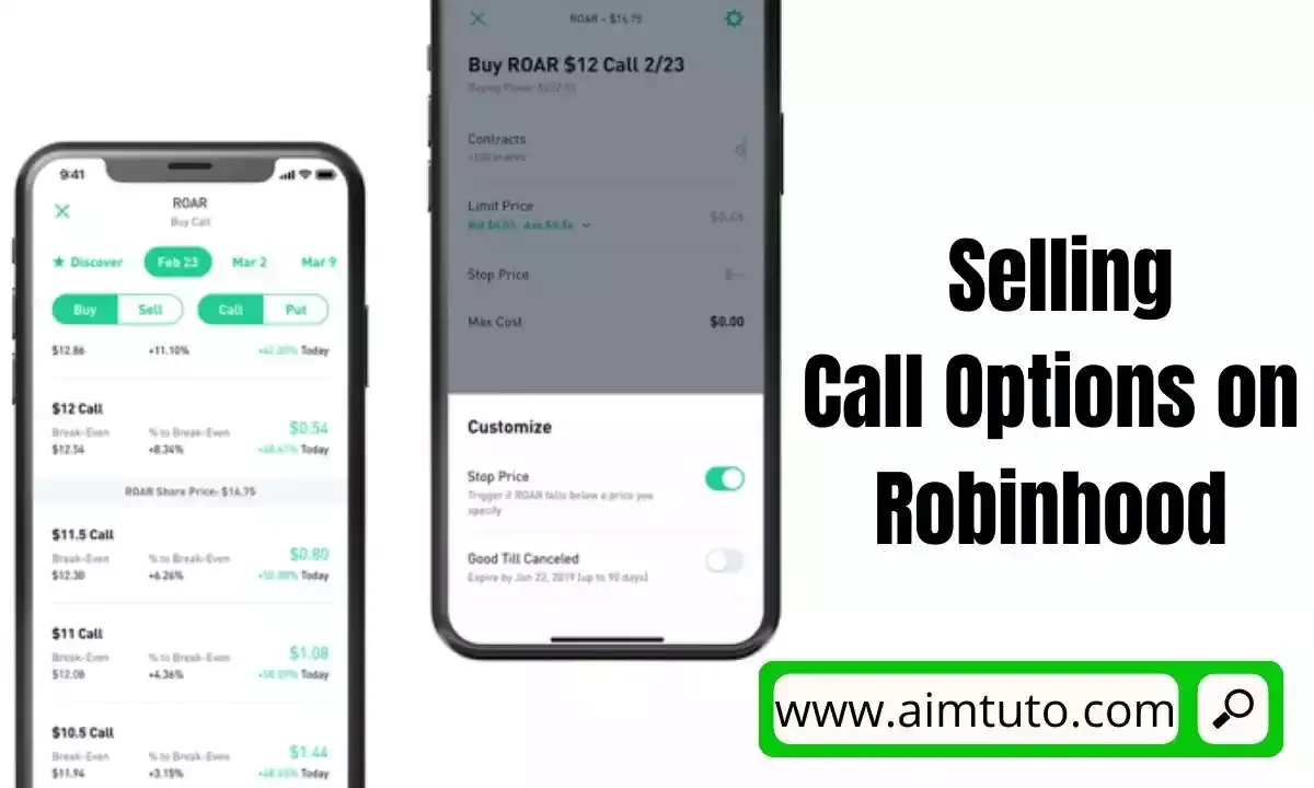 sell a call option on robinhood
