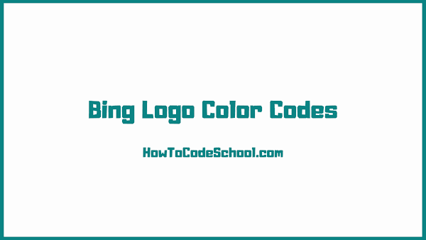 Bing Logo Color Codes