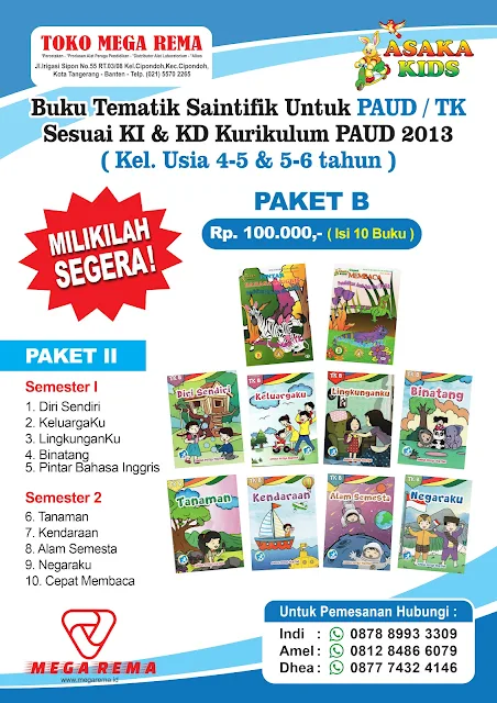 buku tematik saintifik, buku paud tematik, buku paud saintifik, buku paud k13,buku paud, buku tk penerbit asaka prima, buku paket paud asaka, buku paud tematik saintifik 2022, buku paket paud murah, penerbit buku tk di tangerang, buku administrasi paud,