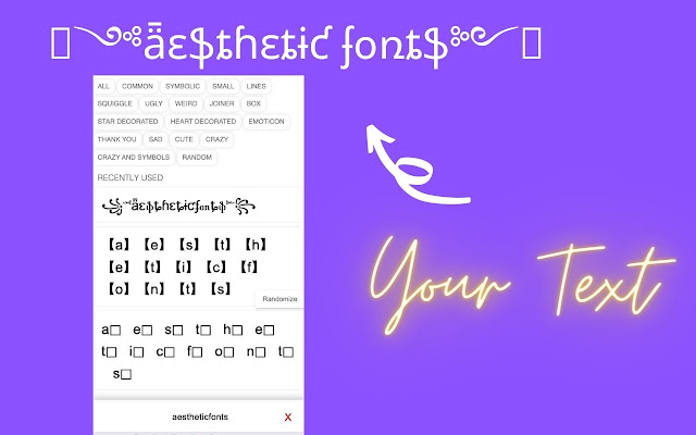 aesthetic fonts