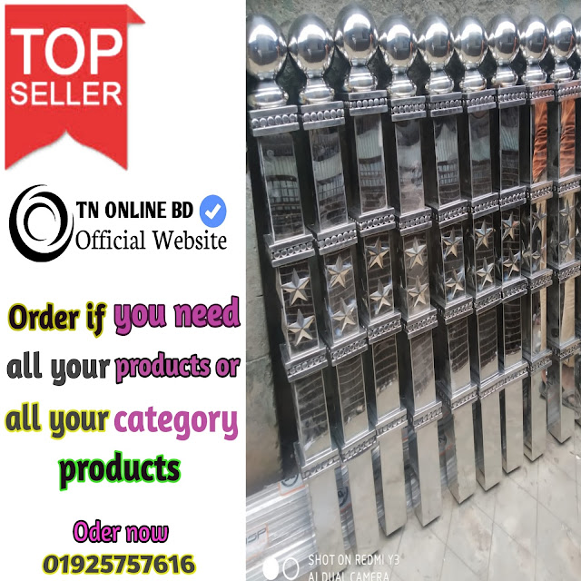 top selling products online || stainless steel design for railing pillar post || How to install stainless steel railing www.tnonlinebd.com