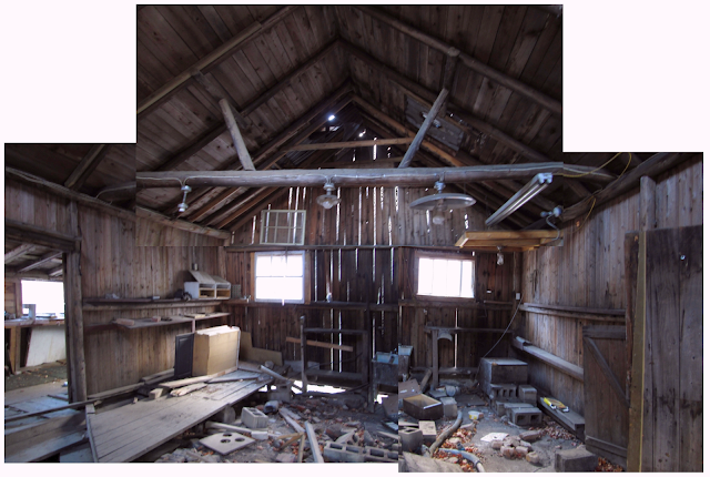 Interior of maple sugar house