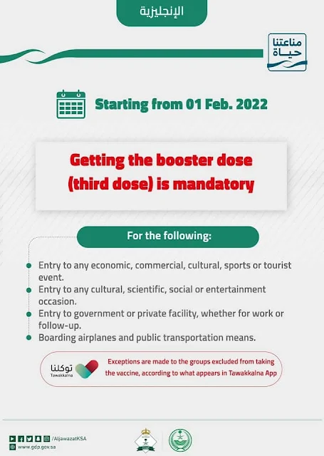 Booster dose is a condition for the continuation of Immune status, starting Tuesday - Saudi-Expatriates.com