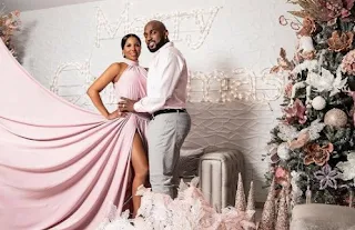 Genesis Guzman with her husband Marcell Ozuna
