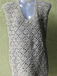 Full view of the gorgeous All Diamonds Top - a free crochet pattern from Sweet Nothings Crochet