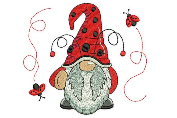 Etsy Download Ladybug Gnome Embroidery Design cut files for your personal DIY projects