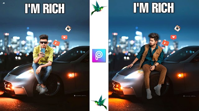 Awesome Car Background Photo Editing | Background Change Editing In Picsart | Picsart Photo Editing