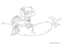 Anne and Sprig, Amphibia coloring page