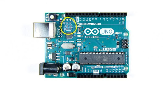 Pin ICSP Arduino untuk ATMEGA16U2