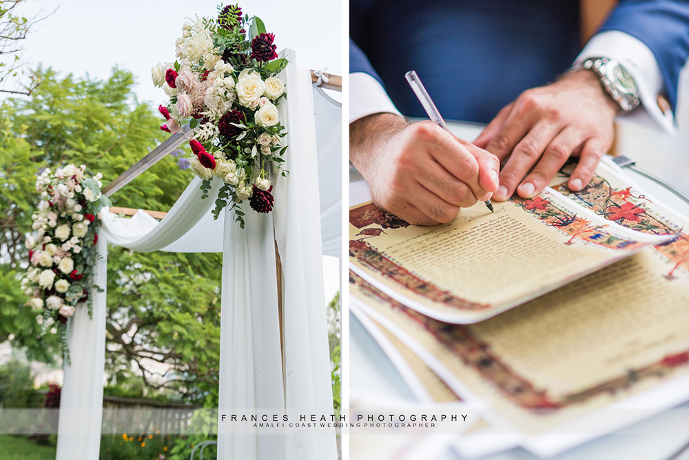 Jewish ceremony signing papers