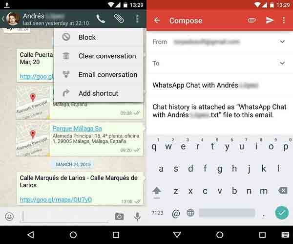 تحويل دردشة WhatsApp من Android إلى iPhone