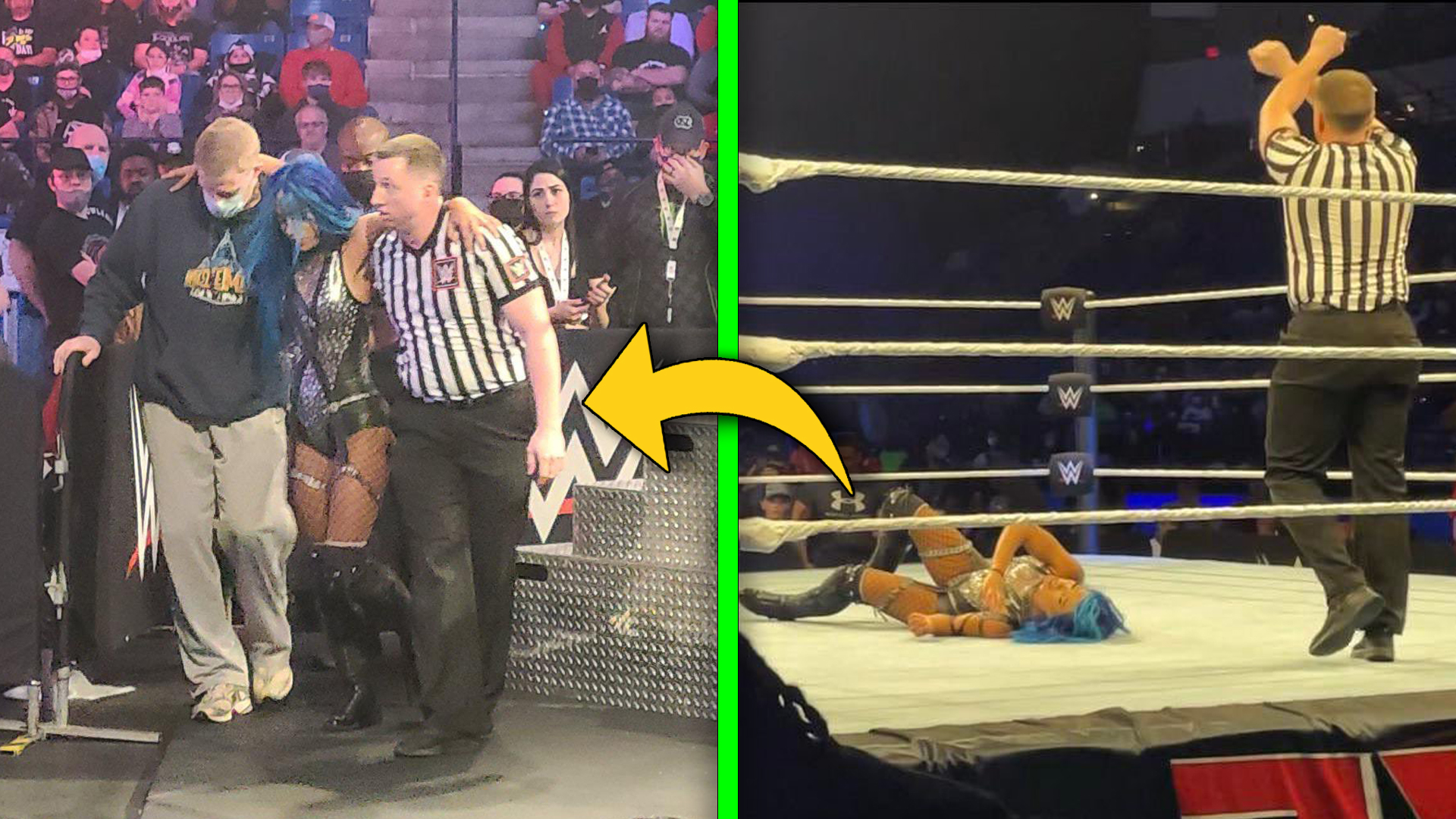 Sasha Banks Carried Away Following Injury At WWE Live Event