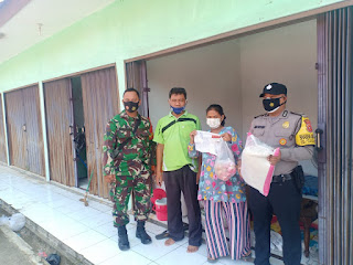 Warga Slum Area Desa Junjang Arjawinangun Terima Bantuan 25 Paket Sembako Dari Polresta Cirebon