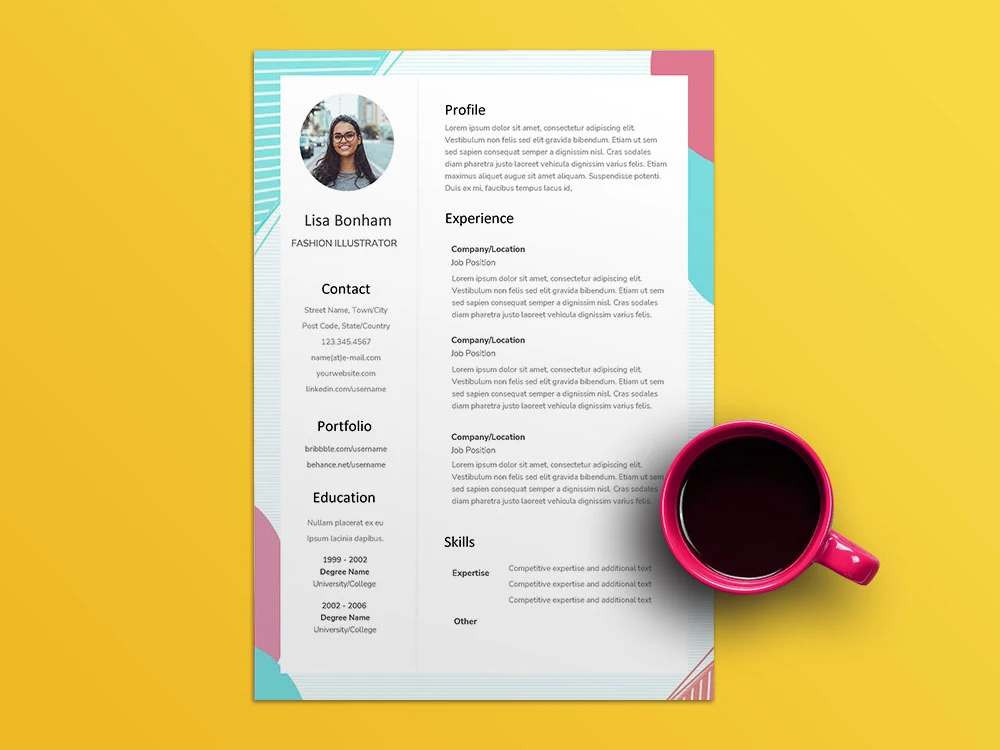 Free Fashion Illustrator Resume Template