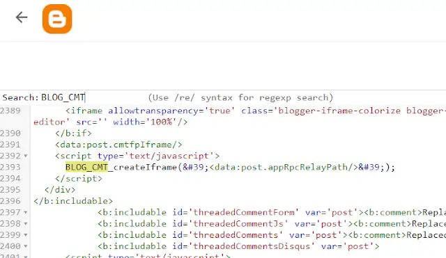 Blogger HTML Find and Replace Comment JS