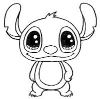 printable Cute Stitch coloring page