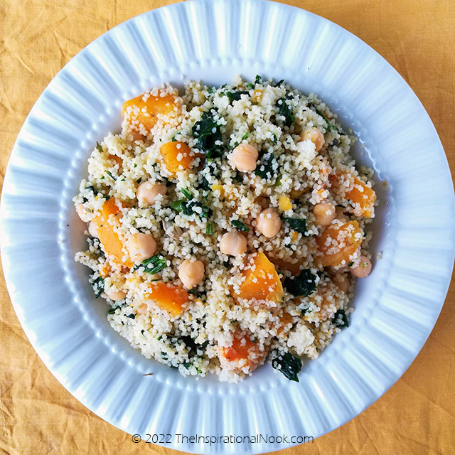 Couscous and chickpea salad, couscous and chickpeas, Mediterranean Chickpea couscous salad, butternut squash and couscous