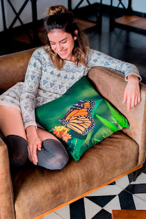 Monarch Butterfly Throw Pillow