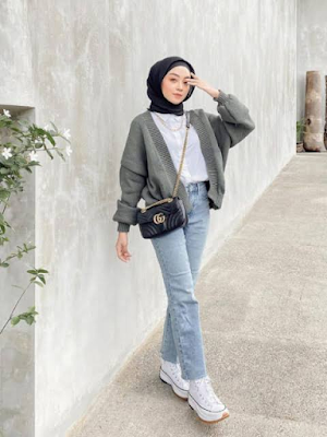 Ootd Hijab Dengan Menggunakan Cardigan