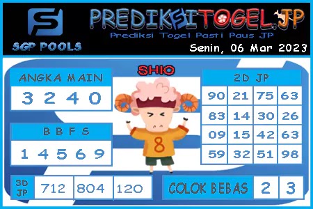 Prediksi Togel Singapura JP Senin 06 Maret 2023