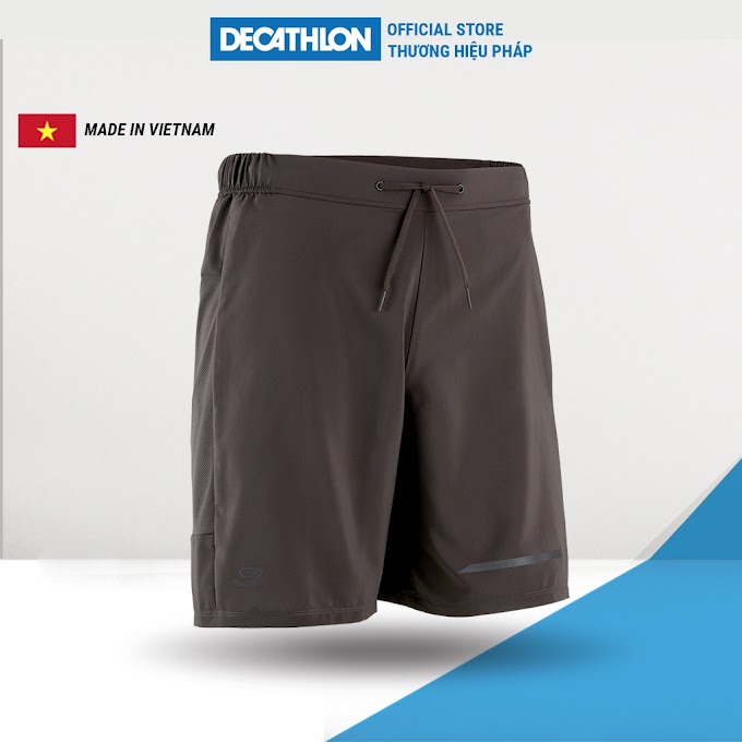 Mall Shop [ decathlon_vietnam ] Quần short chạy bộ Decathlon Run Dry+ cho nam - Nâu đen