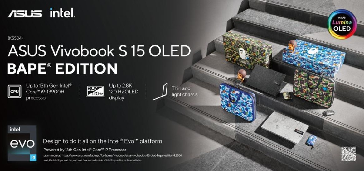 Asus Vivobook S 15 OLED Edisi BAPE Edition Diluncurkan, Laptop Hypebeast Racikan A BATHING APE